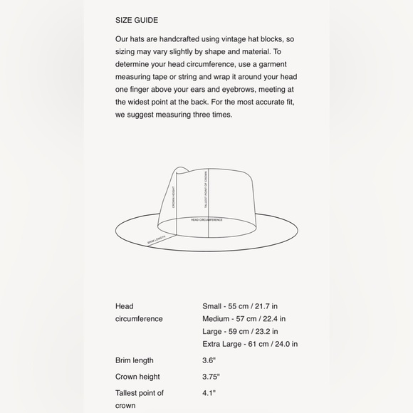 Janessa Leone Cameron Straw Hat Size Medium - Picture 8 of 8